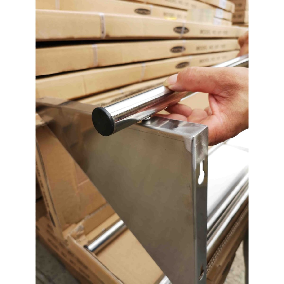 Repisa Tubular 90x30 cm Pasa Bandejas Acero Inoxidable3