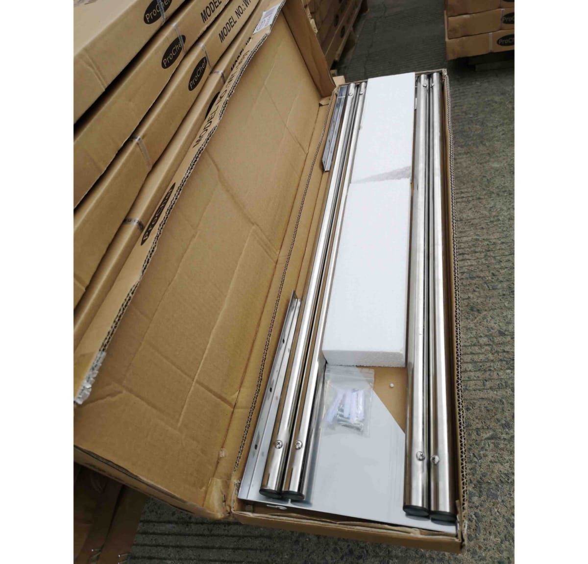 Repisa Tubular 90x30 cm Pasa Bandejas Acero Inoxidable4