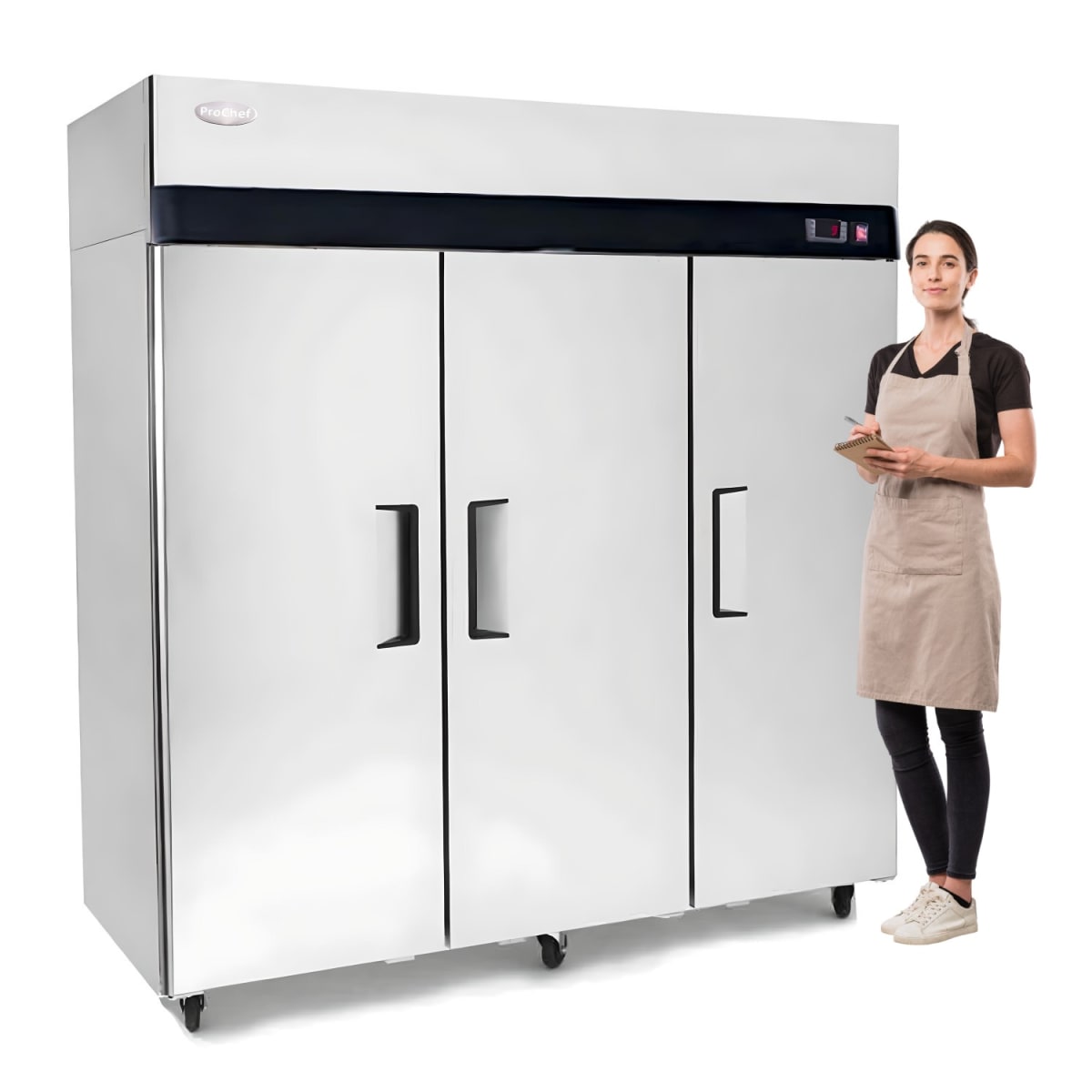 Refrigerador Dual 1380 lt. 3 Puertas Acero Inoxidable1