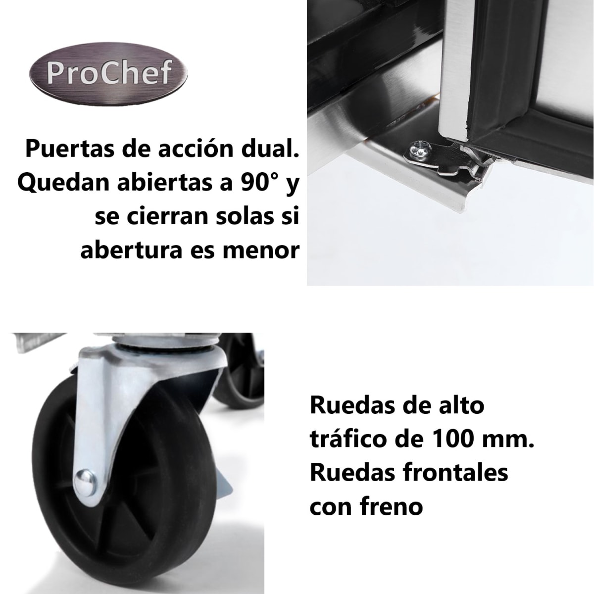 Meson Refrigerado 180 Cm Acero Inox. 3 Ptas 510 Lt5