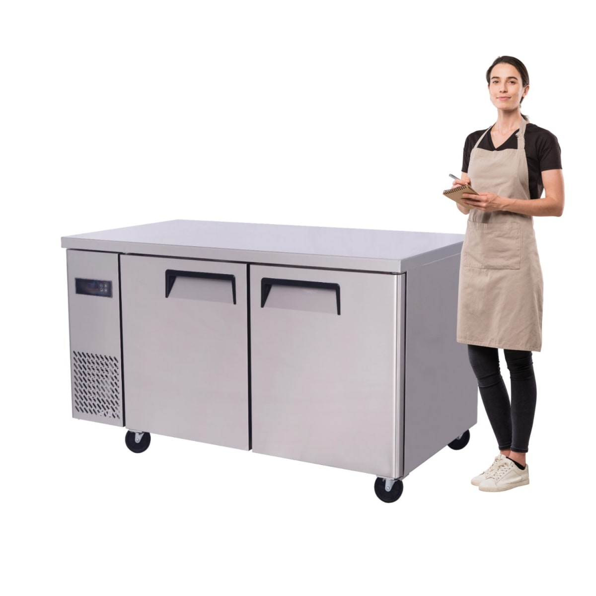 Meson Refrigerado 120 Cm Acero Inox. 2 Ptas 290 Lt1