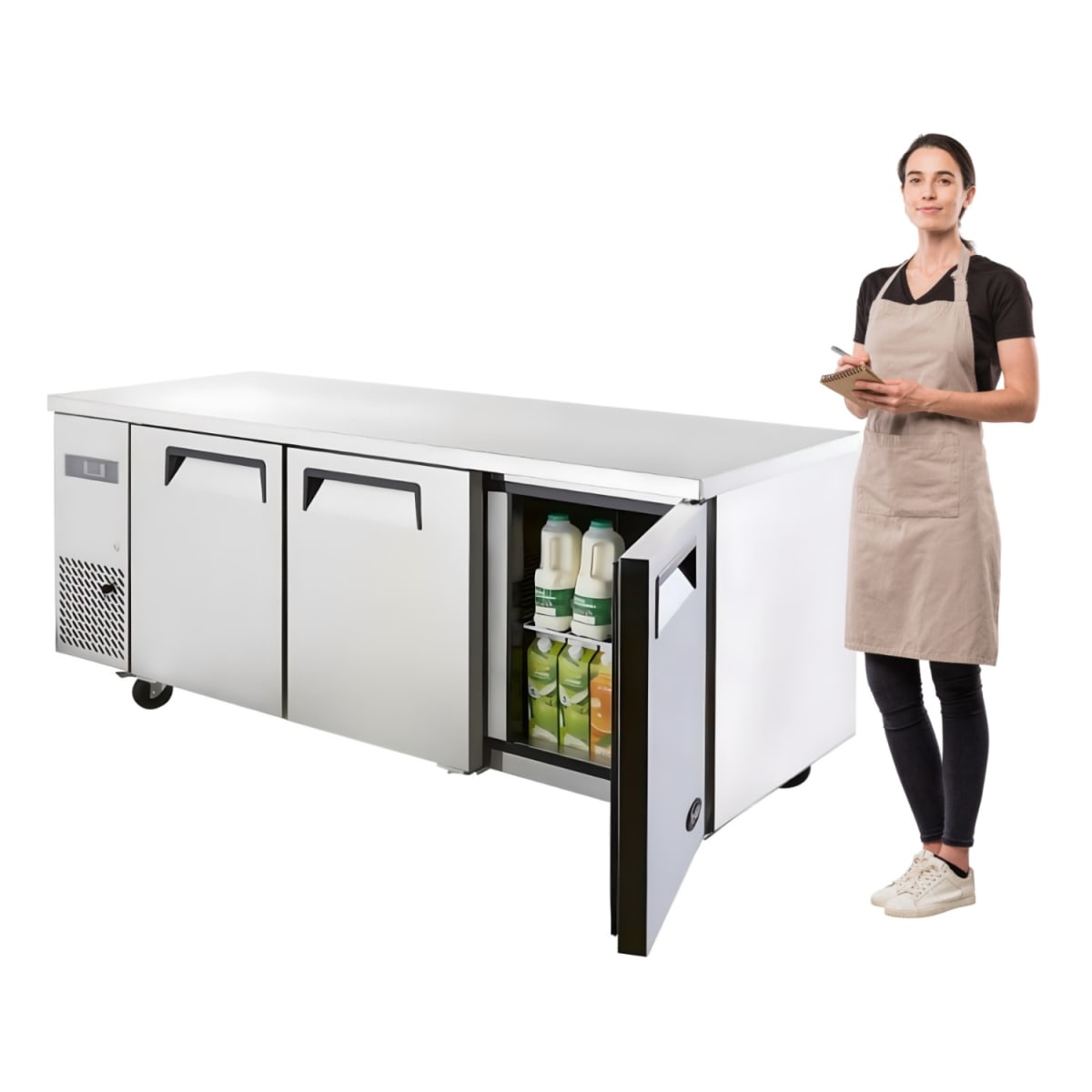 Meson Refrigerado 180 Cm Acero Inox. 3 Ptas 510 Lt1