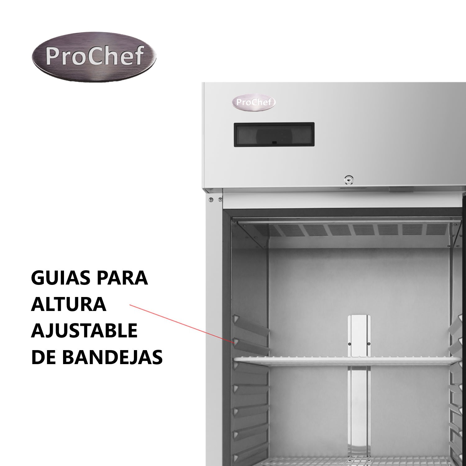 Refrigerador Industrial 860 Lt Acero Inox. Frío Forzado | ProChef