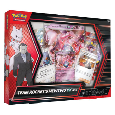 Pokemon TCG Team Rocket's Mewtwo ex Box Ingles1
