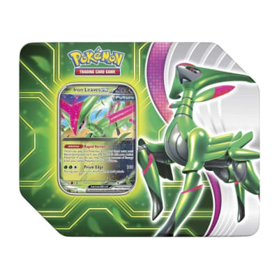 Pokemon TCG Paradox Clash Tin Iron Leaves Ingles