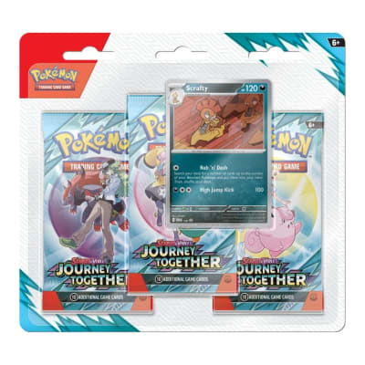 PKM TCG S&V Journey Together - 3-Pack Scrafty Blister Ingles1