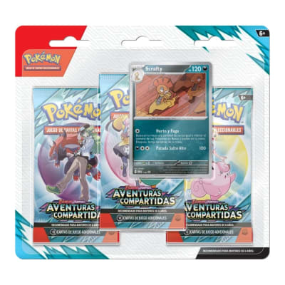 PKM TCG S&V Journey Together - 3-Pack Scrafty Blister Español1