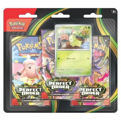 PKM TCG: ME - Perfect Order - 3-Pack Blister Inglés1
