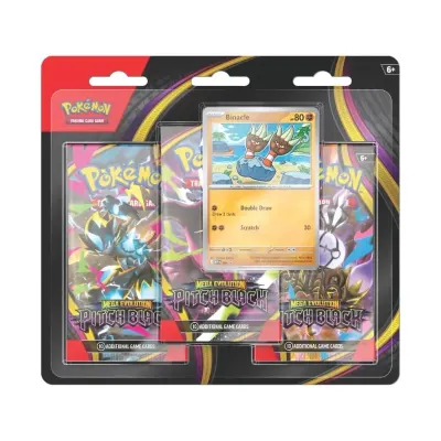 PKM TCG: Pitch Black - 3-Pack Blister Español
