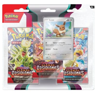 S&V - Obsidian Flames 3-Pack Blister Eevee (Español)1