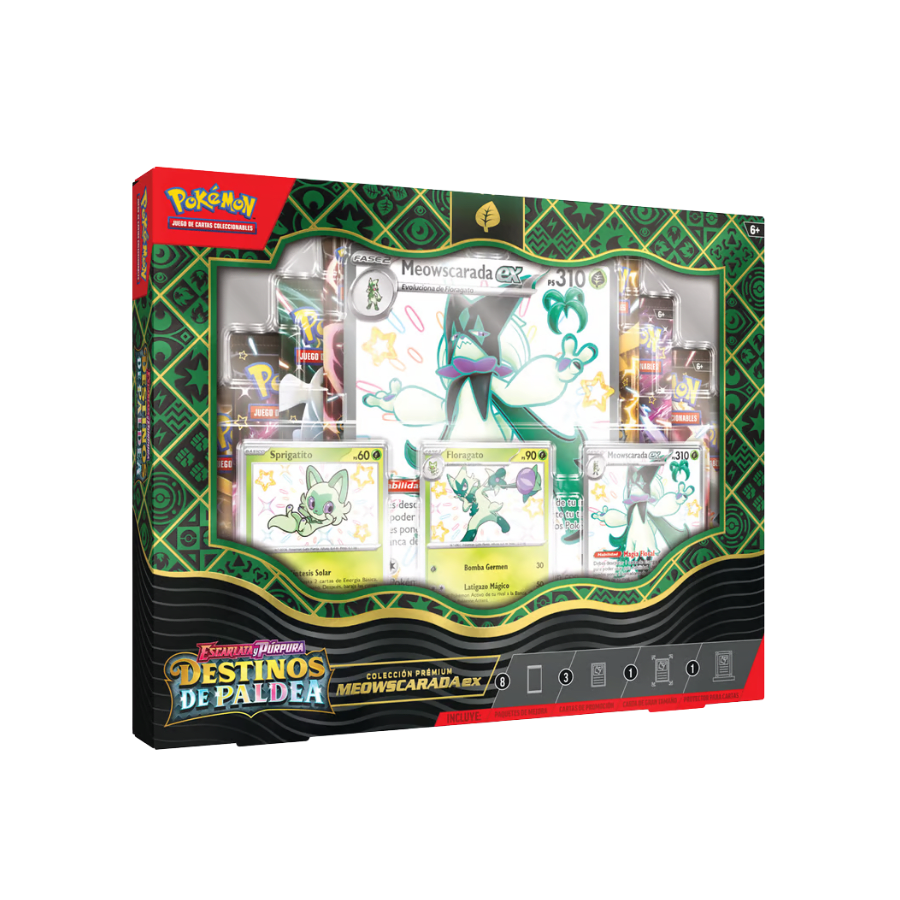 S & V - Paldean Fates Premium Collection Shiny Meowscarada ex (Español)2