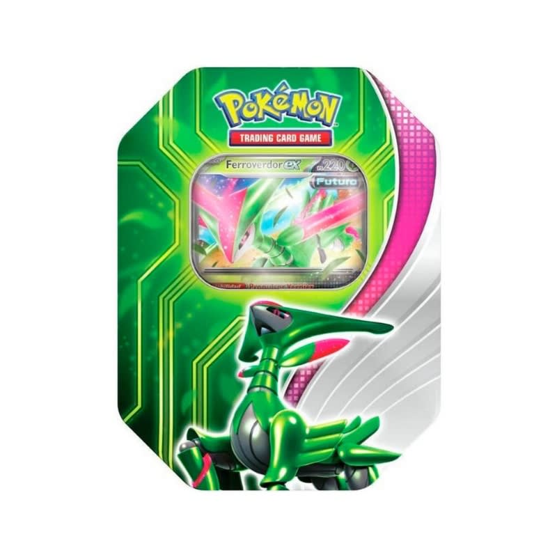 Pokemon TCG Paradox Clash Tin Iron Leaves Español 0