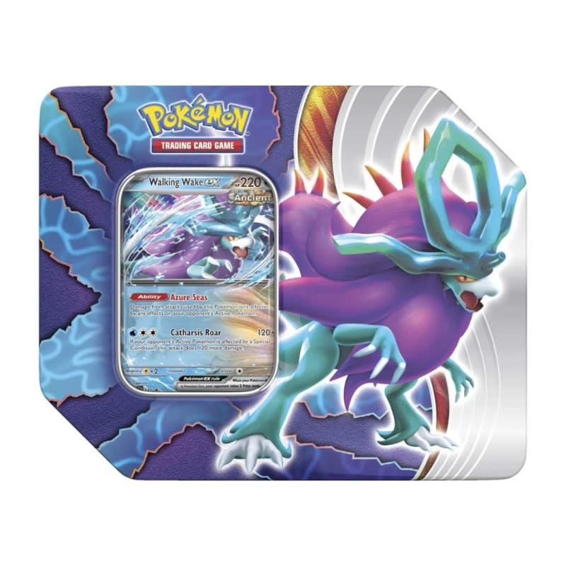 Pokemon TCG Paradox Clash Tin Walking Wake Ingles 0