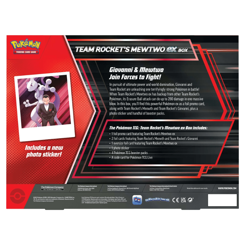 Pokemon TCG Team Rocket's Mewtwo ex Box Ingles2