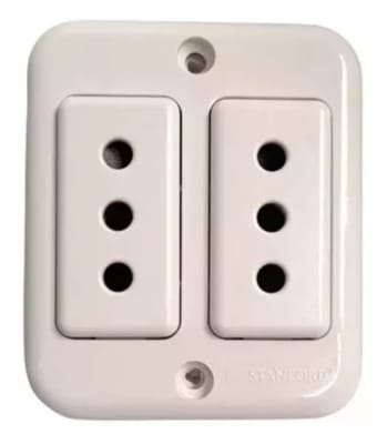 ENCHUFE HEMBRA SOBREPUESTO DOBLE