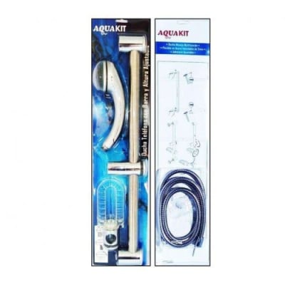 DUCHA TELEFONO CON BARRA AJUSTABLE Y FLEXIBLE 2 MT (BLISTER)