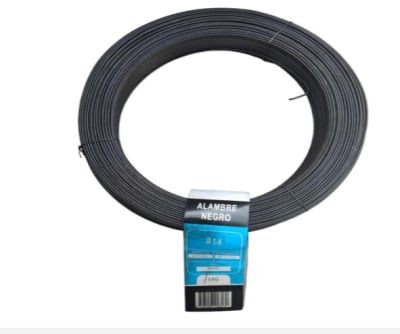 ALAMBRE NEGRO BWG N14 1.24MM ROLLO DE 25KG