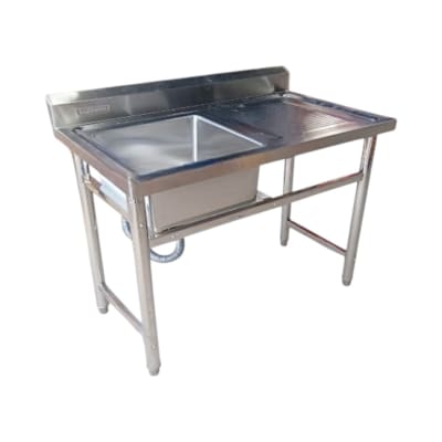 LAVAFONDOS ACERO INOXIDABLE 1 DEPOSITO C/SECADOR 100x60x90 CM