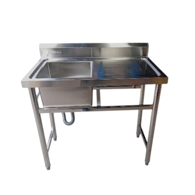 LAVAFONDOS ACERO INOXIDABLE 1 DEPOSITO C/SECADOR 120x60x90