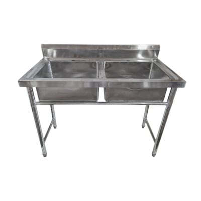 LAVAFONDOS ACERO INOXIDABLE 2 DEPOSITOS 120x60x90