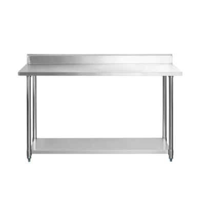 MESON ACERO INOXIDABLE C/RESPALDO 100 x 60 x 90 CM