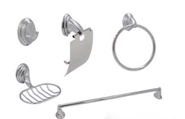 SET DE ACCESORIOS BAÑO 5 PIEZAS COLOMBA