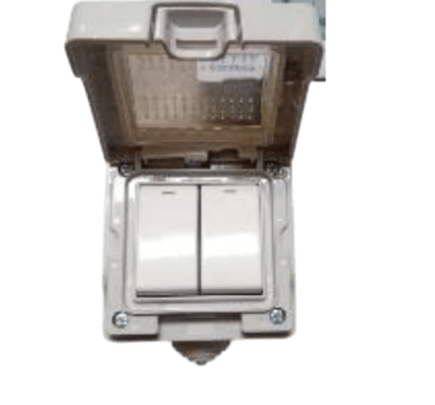 INTERRUPTOR DOBLE PARA EXTERIOR HYDROBOX
