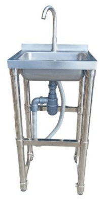 LAVAMANOS ACERO INOXIDABLE 43x38x90 CM