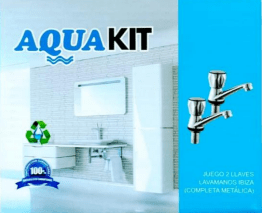 JUEGO 2 LLAVES LAVAMANOS  IBIZA (COMPLETA METALICA)