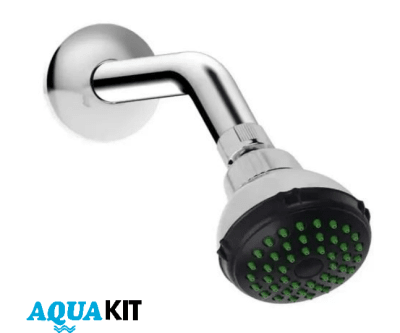 DUCHA FIJA CROMADA CABEZA ESPIGA MOVIL C/BRAZO METALICO AQUAKIT