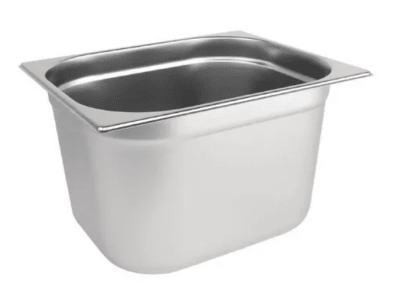 DEPOSITO GASTRONOMICO ACERO INOX #1/2 (33x27) ALTO 10 CM E=0.5 MM