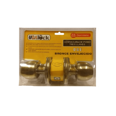 CERRADURA DE DORMITORIO BRONCE ENVEJECIDO DBE