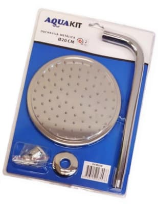 DUCHA FIJA METALICA Ø20 CM BRAZO 40 CM (BLISTER)