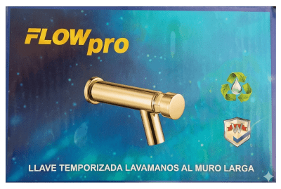LLAVE TEMPORIZADA LAVAMANOS AL MURO LARGA
