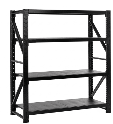 ESTANTE METALICO RACK NEGRO 2 MT x 2 MT x 60 CM