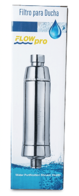 FILTRO PARA DUCHA CROMADO TIPO TUBO