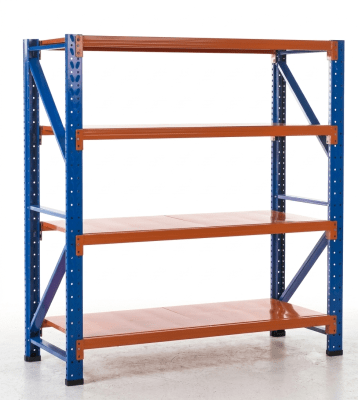 ESTANTE METALICO RACK BICOLOR NARANJO/AZUL 2 MT x 2 MT x 60 CM