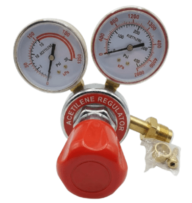 REGULADOR DE ACETILENO ACERO PARA USO INDUSTRIAL CON MANOMETROS