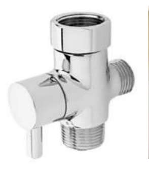 LLAVE BIDET 15/16 Pulg. HI x 1/2 Pulg. HE  x 15/16 Pulg. HE  BRONCE CROMADA