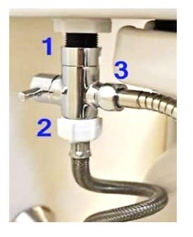 LLAVE BIDET 15/16 Pulg. HI x 1/2 Pulg. HE  x 15/16 Pulg. HE  BRONCE CROMADA