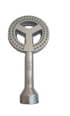 QUEMADOR FIERRO FUNDIDO PLOMO CON BRAZO (LARGO 29 CM)