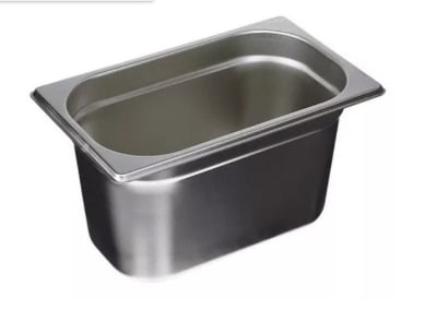 DEPOSITO ACERO INOXIDABLE  #1/4 (16x27) ALTO 20 CM