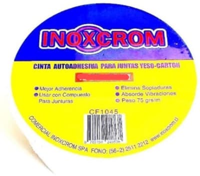 CINTA FIBRA DE VIDRIO PARA JUNTAS YESO - CARTON (10 CM x 45 MT)