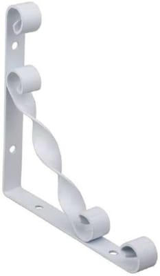 SOPORTE ESCUADRA METALICO DECORATIVO BLANCO 25 x 25 CM