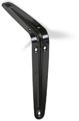 SOPORTE ESCUADRA METALICO NEGRO 10 x 12.5 CM