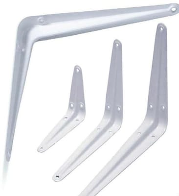 SOPORTE ESCUADRA METALICO BLANCO 30 X 35 CM