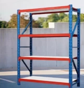 ESTANTE METALICO RACK BICOLOR 2000 x 600 x 2000 CON PERNOS