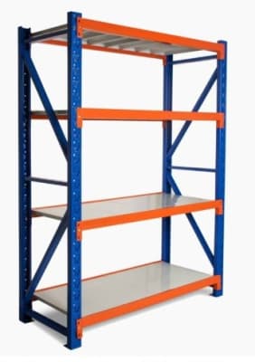 ESTANTE METALICO RACK BICOLOR 2000 x 600 x 2000 CON PERNOS