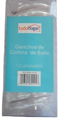 SET 12 ARGOLLAS (GANCHOS) TRANSPARENTES PARA CORTINA