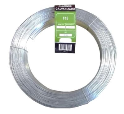 ALAMBRE GALVANIZADO BWG N18 1.24MM (ROLLO DE 1KG)